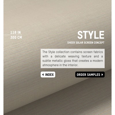 Sheer Solar Screen Style