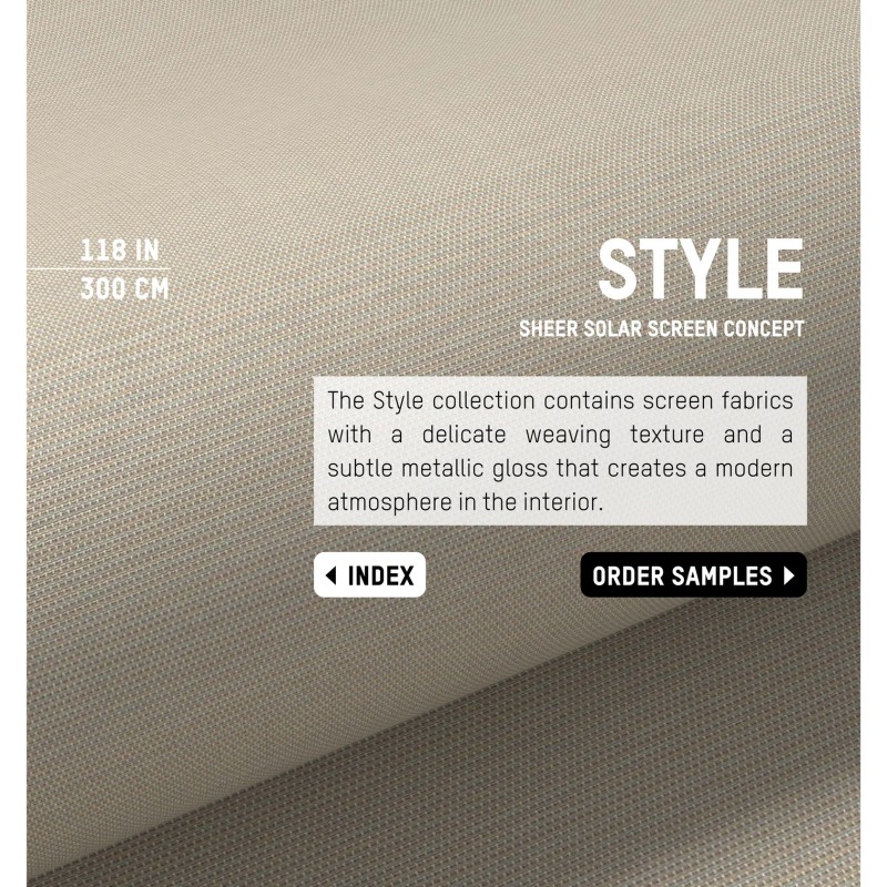 Sheer Solar Screen Style